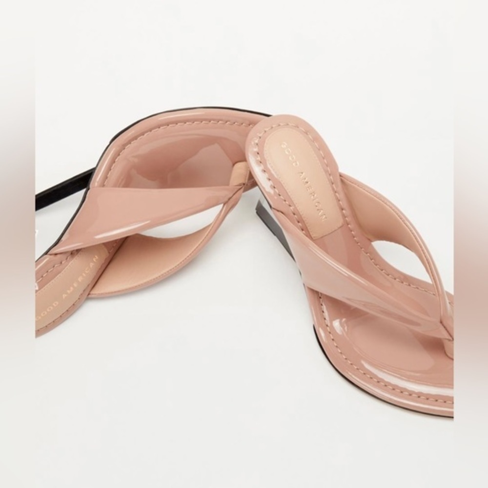 NIB GOOD AMERICAN CINDER F*CKING RELLA THONG SANDAL - Picture 7 of 9